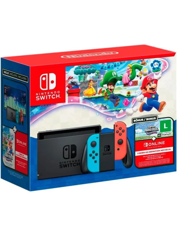 Nintendo Switch + Super Mario Bros. Wonder + Nintendo Switch Online 3 meses