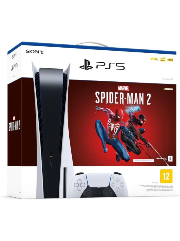 Capa de PlayStation 5 Com Leitor + Marvel's Spider-Man 2